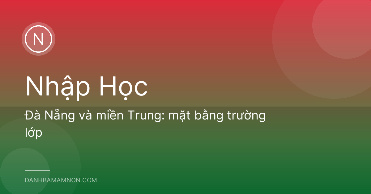 Đà Nẵng và miền Trung: mặt bằng trường lớp
