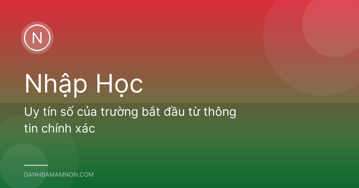 Uy tín số của trường bắt đầu từ thông tin chính xác